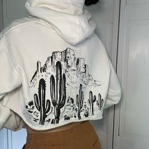 Cropped desert hoodie